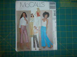 McCall's 3192 Size 8 10 12 Misses' Low Rise Flared Pants in Three Lengths - $12.86