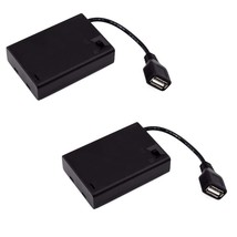 2Pcs Battery Box With Usb Port 3Aa Multi-Function Battery Storage Box Use In Ind - £13.32 GBP