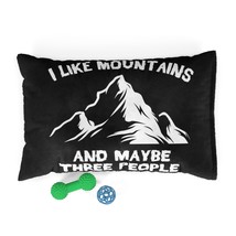 Personalized Mountain Theme Pet Bed: &quot;I Like Mountains&quot; | Cozy Comfort For Your  - £55.34 GBP+