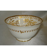 ROYAL CHELSEA English Bone China 22K Gold Leaf Pattern Dessert Cup/Bowl ... - $11.66