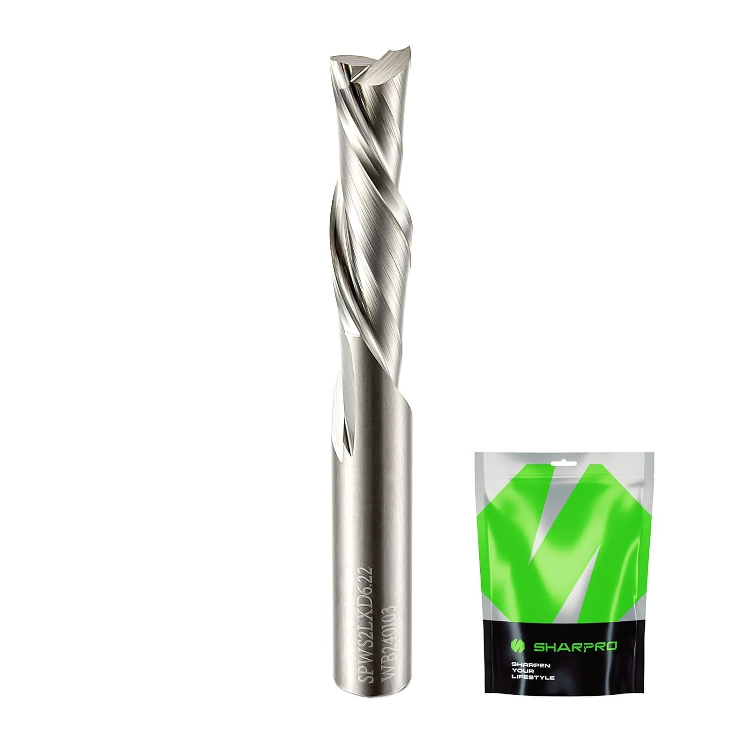 Downcut Spiral Router Bit 1/4 Inch Shank 1/4 Inch Cutting Dia. Solid, Ca... - $33.99