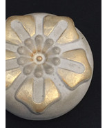 Concrete Paperweight - Plumeria - Gold Highlights A - $18.00