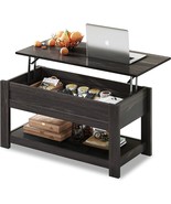 WLIVE Modern Lift Top Coffee Table with Storage Shelf, Hidden Compartmen... - £78.65 GBP