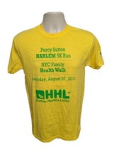 2011 Percy Sutton Harlem 5K Run NYC Family Health Walk Mens Medium Yellow TShirt - $19.80