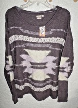 MUDD SOUTHWESTERN PRINT KNIT SWEATER TOP NWT XL - £7.87 GBP