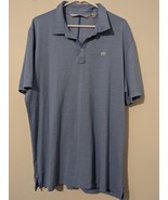 Travis Matthew Polo Shirt Mens XXL Blue Golf  Performance Golfer - $35.87 CAD