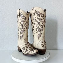 NEW Lane Womens Cowboy Boots 6 Tan Gold Western Cowgirl Mid Calf Pointed... - $232.65