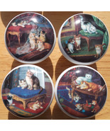 Ceramic Cabinet Knobs W/ 4 Regency Kittens Cat (4) - $21.77