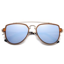 SOJOS Retro Polarized Double Bridge Sunglasses for Men Women Mirrored Lens SJ105 - £22.37 GBP