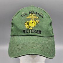 USMC Marine Corps Veteran Hat Cap Green Medals of America Adjustable Mil... - $17.99
