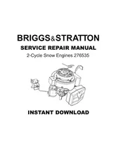 Briggs &amp; Stratton 2-Cycle Snow Engines Service Repair Workshop Manual 27... - $23.94 CAD
