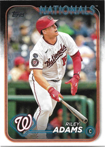 Riley Adams 2024 Topps #395 Washington Nationals Baseball Card - £0.48 GBP