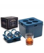Clear Ice Ball Maker Tray - 2 Inch Ice Cube Maker Mold,4 Cavity Large Cl... - £54.87 GBP