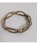 Vintage Silver Tone Signed Napier Quality chrome stretch Bangle bracelet - $253.04 MXN