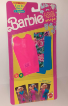 Vintage 1991 BARBIE FASHION WRAPS Mattel Outfit #2934 NEW Clothes HOT PINK - $14.85
