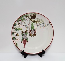 NEW Pottery Barn Forest Gnome Stoneware Salad Plate 9.5&quot; Stoneware - £10.38 GBP