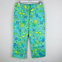 Lilly Pulitzer Colorful Tropical Pineapple Palm Tree Themed Women&#39;s Pant... - $26.77