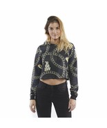 NIKE WOMEN&#39;S CROPPED PRINTED SWEATSHIRT WITH HOOD ASSORTED SIZES CJ6305 010 - $49.99