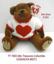 TY Attic Treasures CASANOVA Jointed Vintage 1993 Teddy Bear  6073 - £7.80 GBP