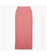 New Lucy Paris Ellery Knit Pleated Skirt Pink Sz S - £50.81 GBP