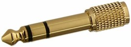 6.35mm (1/4&quot; ) Male to 3.5mm (1/8&quot;) Female Stereo Audio Adapter Gold Plated - £6.21 GBP