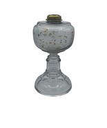 Antique Oil Stand Lamp Handpainted Floral Design Missing Regulator and C... - £26.67 GBP