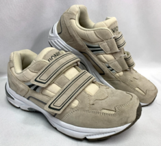 Womens  Vionic TABI Shoes Sneaker Suede Size 8.5 Hook Loop Closure Beige... - $26.99