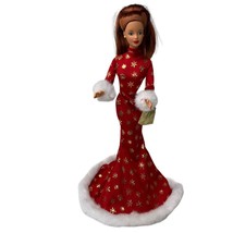 Fashion Avenue 1999 Brunette Barbie Doll Holiday Red Dress Target Exclusive - £17.33 GBP