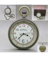 Vintage INGERSOLL Pocket Watch Bronze Color Men Big Size 50 MM on Snake ... - $68.37 CAD