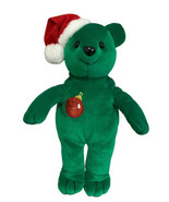 Rare Holiday Green Bear Plush w/Hat Gibson Beanie Baby Bear Vgt Collecti... - $18.22 CAD