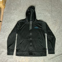 Patagonia Mens Jacket Large Black Blue Zip Coat Hoodie Arched Type 73 Po... - $39.98