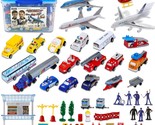 Liberty Imports Deluxe 57-Piece Kids Commercial Airport Playset in Stora... - $41.79