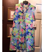 NWT Ladies G LIFESTYLE Key Largo Blue Double Ruffle Sleeveless Golf Dres... - €55,80 EUR