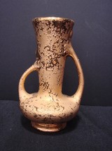 22 KT Gold Overlay Vase with Asymmetrical Handles – Goldcraft Mid Century - £16.11 GBP