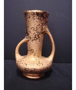 22 KT Gold Overlay Vase with Asymmetrical Handles – Goldcraft Mid Century - $19.99