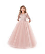 Girls Lace Long Prom Gowns Bridesmaid Kids Dresses For Girls Teens Girl ... - $875.62 MXN
