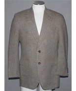 VTG Harris Tweed Pale Blue Beige Herringbone 6-Pkt Scottish Wool Blazer ... - $91.62 CAD