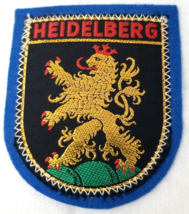 Heidelberg Germany Palatine Lion Patch Red Gold Black Vintage 1970s - £8.75 GBP