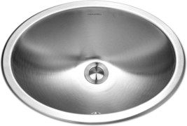 Houzer Cho-1800 Opus 18 Inch Stainless Steel Undermount Oval Bowl, 9/16&quot; X 6&quot; - $175.99