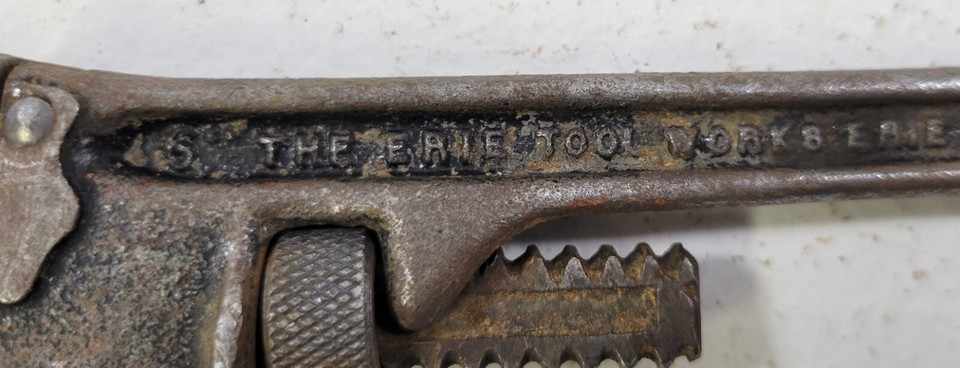 *PV4) Vintage 5.5" Erie Tool Pipemaster Heavy Duty Adjustable Jaw Pipe Wrench Item image 5
