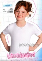 Crewneck Shirt From Baby Girl To Half short Sleeve Cotton Bimbissimi Tan... - £5.11 GBP+