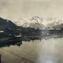 Vintage Photo 1920&#39;s Bayside View Mountain Landscape Alaska 3&quot; x 5&quot; - £7.46 GBP