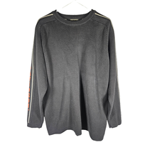 Harley-Davidson Mens Pullover Sweater Black Orange Arm Logo Large - $35.63