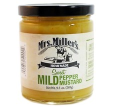 Mrs. Miller&#39;s Sweet Mild Pepper Mustard, 2-Pack 9.5 Oz. Jars - $24.70