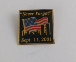 &quot;Never Forget&quot; Sept. 11, 2001 Lapel Hat Pin - £5.79 GBP