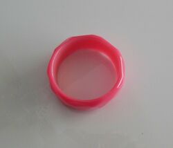 Vintage Women’s Wide Pink Bangle Bracelet 1.25” Wide - $13.85