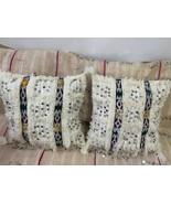 2 set Moroccan handmade kilim pillows, authentic wool pillows,home decor pillows - $175.00