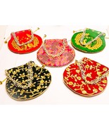 Potli Bags Pack of 6 style Bag Women Embroidery all colours, Women Purse... - €51,09 EUR