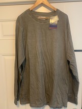Carhartt Men&#39;s Signature Long Sleeve Gray T-Shirt Crew Neck Size 2XL NEW NWT - £17.30 GBP