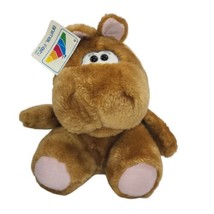 Vintage Guy Animal Fair Plush Hippo Sitting Brown Stuffed Animal #9609A ... - $27.66